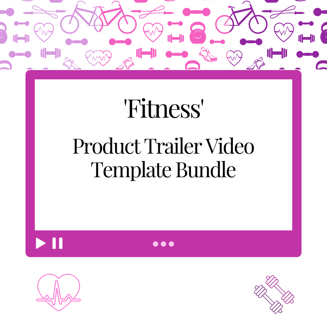Product Trailer Video 'Fitness' Template BUNDLE