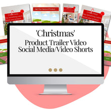 Load image into Gallery viewer, Product Trailer Video &#39;Christmas&#39; Themed Templates for Your Reels/Pinterest Video Pins/Video Shorts/Social Media
