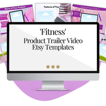 Load image into Gallery viewer, Product Trailer Video &#39;Fitness&#39;  Templates for Your Etsy Listings
