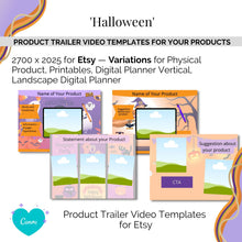 Load image into Gallery viewer, Product Trailer Video &#39;Halloween&#39;  Templates for Your Etsy Listings
