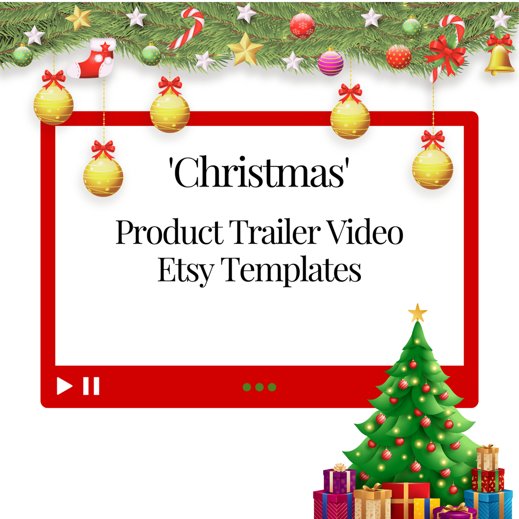 Product Trailer Video 'Christmas'  Templates for Your Etsy Listings