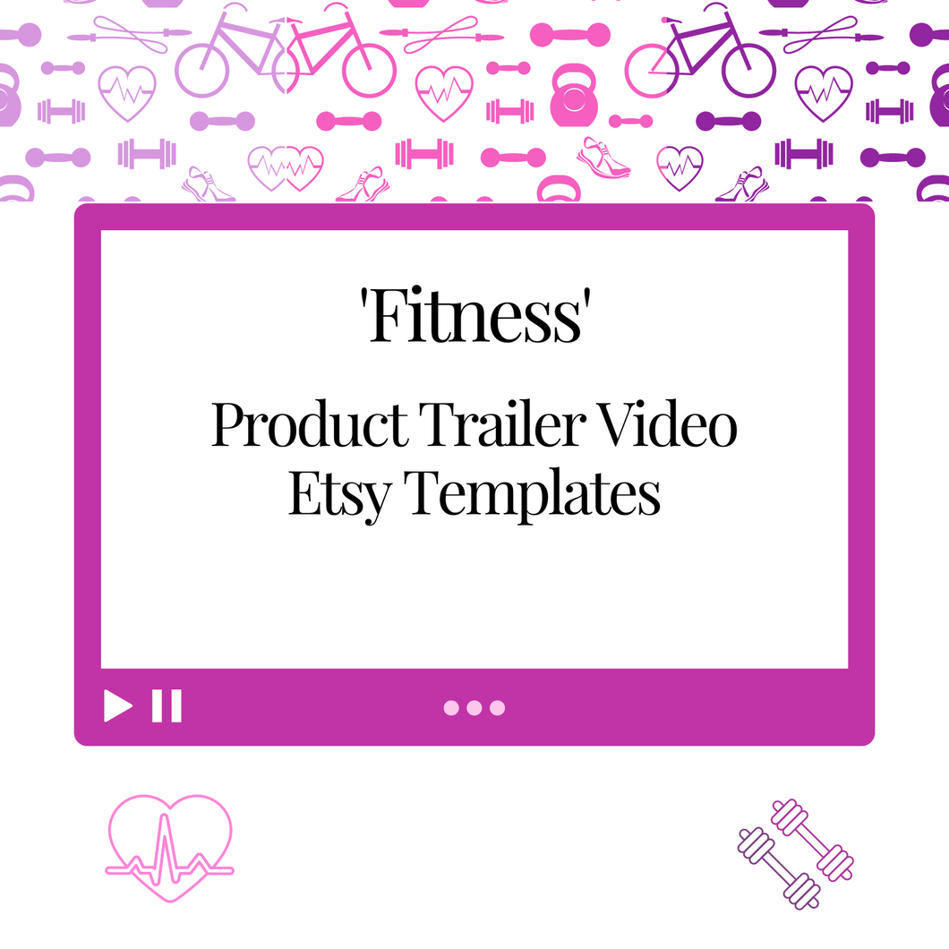 Product Trailer Video 'Fitness'  Templates for Your Etsy Listings