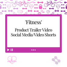 Load image into Gallery viewer, Product Trailer Video &#39;Fitness&#39; Templates for Your Reels/Social Media/Video Shorts
