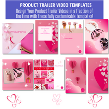 Load image into Gallery viewer, Product Trailer Video &#39;Valentine&#39;s Day/Hearts&#39; Templates for Your Reels/Social Media/Video Shorts
