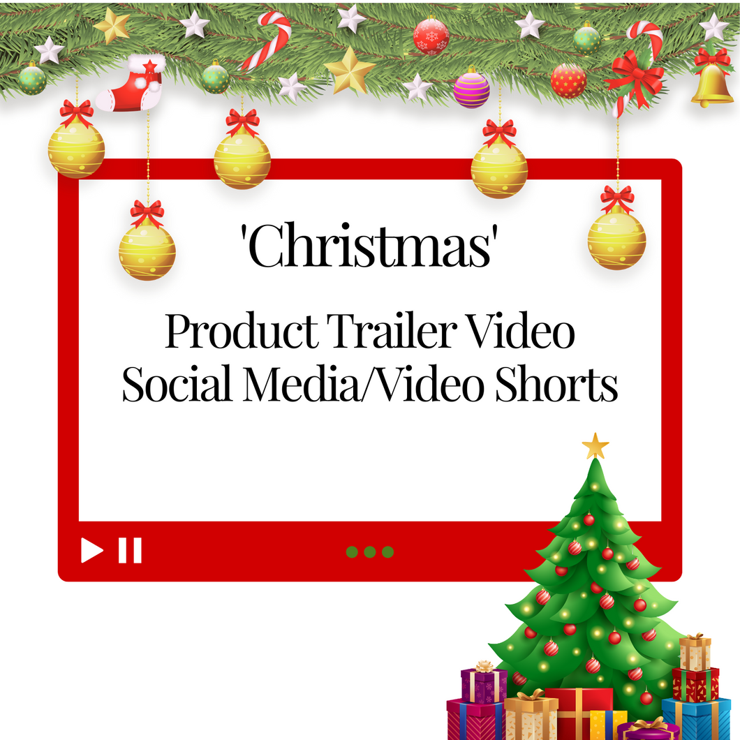 Product Trailer Video 'Christmas' Themed Templates for Your Reels/Pinterest Video Pins/Video Shorts/Social Media