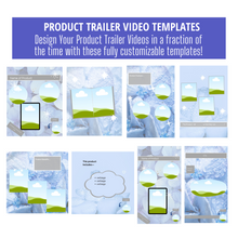 Load image into Gallery viewer, Product Trailer Video &#39;Blue Floral&#39; Templates for Your Reels/Social Media/Video Shorts
