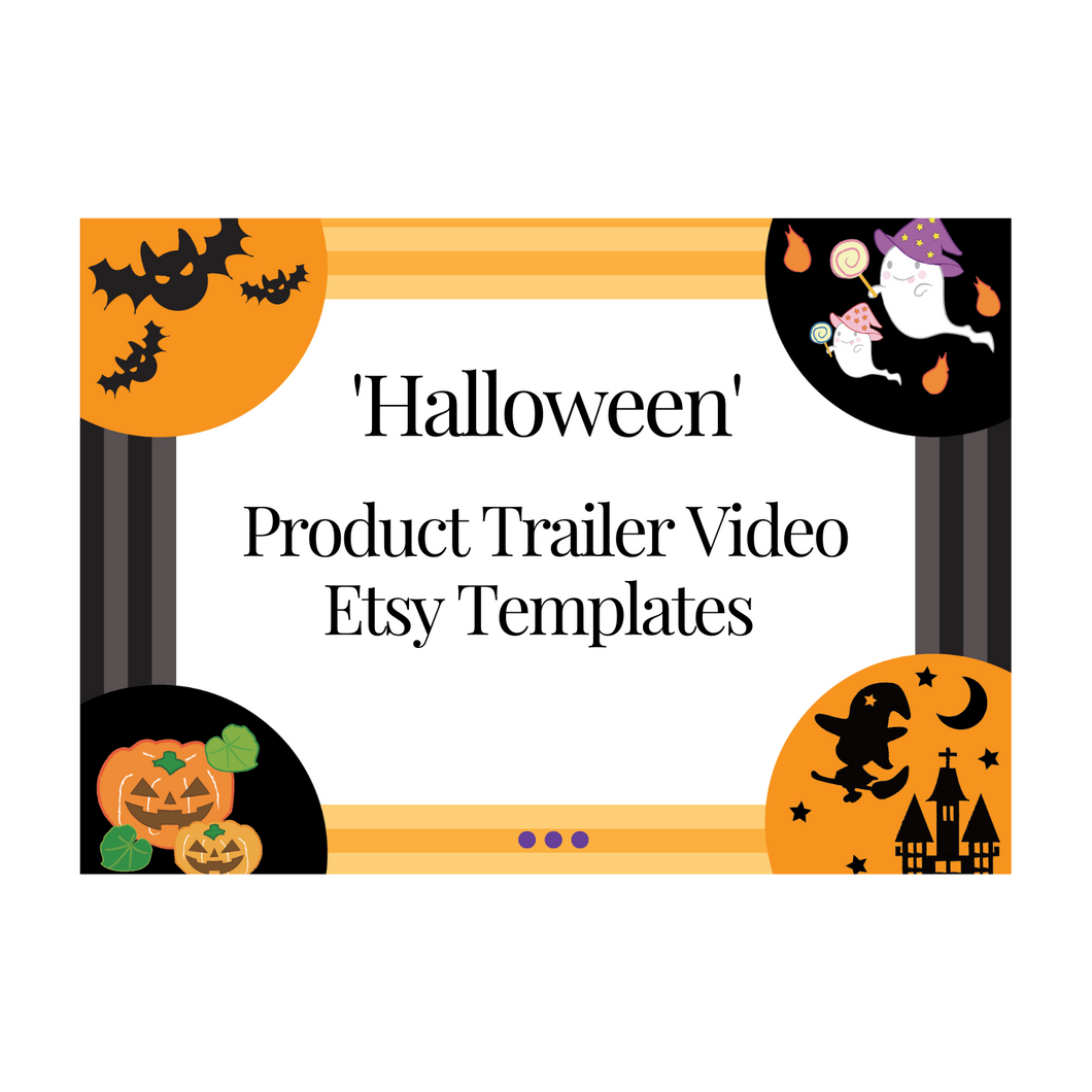Product Trailer Video 'Halloween'  Templates for Your Etsy Listings