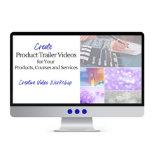 Load image into Gallery viewer, How to Make Product Trailer Videos Workshop &#39;Create Product Trailer Videos&#39; for Product Owners, Authors, Course Creators, Bloggers, Business Owners, and Entrepreneurs
