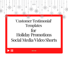 Load image into Gallery viewer, Product Trailer Video &#39;Customer Testimonial&#39; Templates for Your Reels/Pinterest Video Pins/Video Shorts/Social Media
