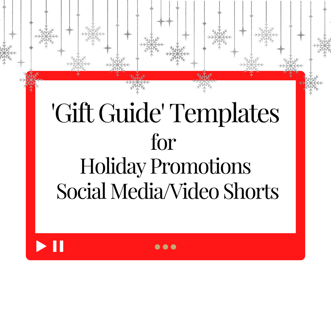 Product Trailer Video 'Gift Guide' Templates for Your Reels/Pinterest Video Pins/Video Shorts/Social Media