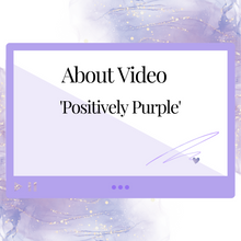 Load image into Gallery viewer, &#39;About&#39; Video Templates in &#39;Positively Purple&#39; for Product Owners, Authors, Course Creators, Bloggers
